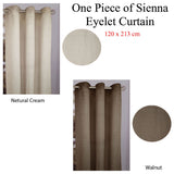 NNEDSZ One Piece of Sienna Eyelet Curtain 120 x 213cm Walnut