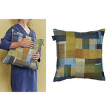 NNEDSZ Bedding House Alvi Blue Green Square Filled Cushion 43cm x 43cm