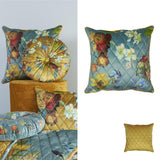 NNEDSZ Bedding House Van Gogh Carre Fleuri Green Square Filled Cushion 50cm x 50cm