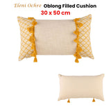 NNEDSZ Eleni Ochre Rectangular Filled Cushion 30cm x 50cm