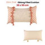 NNEDSZ Eleni Pink Rectangular Filled Cushion 30cm x 50cm