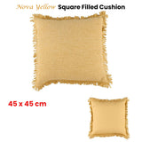 NNEDSZ Yellow Square Filled Cushion 45cm x 45cm