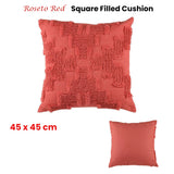 NNEDSZ Roseto Red Square Filled Cushion 45cm x 45cm