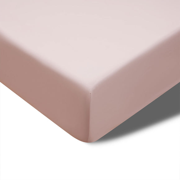NNEDSZ 400TC Blush Bamboo Cotton Fitted Sheet 40cm Wall King Single