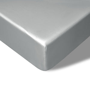 NNEDSZ 400TC Grey Bamboo Cotton Fitted Sheet 40cm Wall Queen