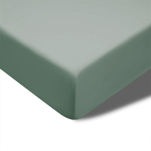 NNEDSZ 400TC Sage Bamboo Cotton Fitted Sheet 40cm Wall Double