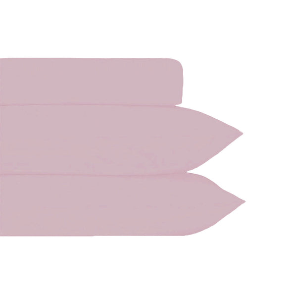 NNEDSZ Plain Dyed Polyester Cotton Combo Set Dusty Pink Queen