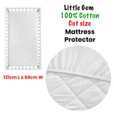NNEDSZ Little Gem 100% Cotton Cot Mattress Protector