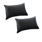 NNEDSZ Charcoal 400TC Bamboo Cotton Pair of Standard Pillowcases 48 x 73 + 15cm