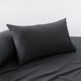 NNEDSZ Charcoal 400TC Bamboo Cotton Pair of Standard Pillowcases 48 x 73 + 15cm