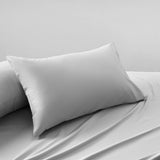NNEDSZ Grey 400TC Bamboo Cotton Pair of Standard Pillowcases 48 x 73 + 15cm