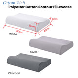 NNEDSZ Silver Cotton Rich Contour Pillowcase 40x60x12cm