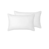 NNEDSZ Pair of White Piped Hotel Deluxe Cotton Standard Pillowcases