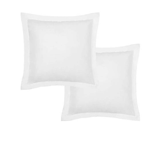 NNEDSZ Pair of White Tailored Hotel Deluxe Cotton European Pillowcases