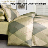NNEDSZ Big Sleep Argyles Beige Quilt Cover Set Single