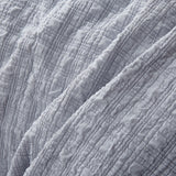 NNEDSZ Accessorize Augusta Grey Ruched Quilt Cover Set Queen