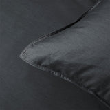 NNEDSZ Charcoal 400TC Charcoal Bamboo Cotton Double Stitched Quilt Cover Set Single
