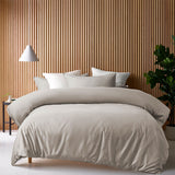 NNEDSZ Stone 400TC Stone Bamboo Cotton Double Stitched Quilt Cover Set Queen