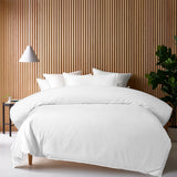 NNEDSZ White 400TC White Bamboo Cotton Double Stitched Quilt Cover Set Queen