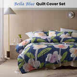 NNEDSZ Accessorize Bella Blue Cotton Floral Quilt Cover Set King