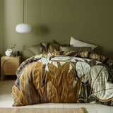 NNEDSZ Bronte Washed Cotton Printed Quilt Cover Set Queen