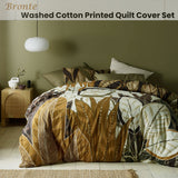 NNEDSZ Bronte Washed Cotton Printed Quilt Cover Set Queen