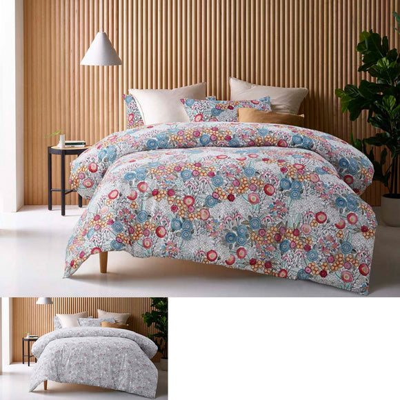 NNEDSZ Amara Washed Cotton Printed Reversible Quilt Cover Set King