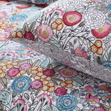 NNEDSZ Amara Washed Cotton Printed Reversible Quilt Cover Set Queen