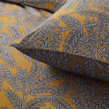 NNEDSZ Clove Washed Cotton Printed Reversible Quilt Cover Set Queen