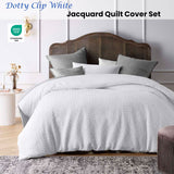 NNEDSZ Dotty Clip White Quilt Cover Set King