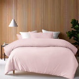 NNEDSZ Accessorize 400TC Blush Bamboo Cotton Double Stitch Quilt Cover Set King