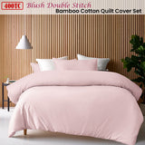 NNEDSZ Accessorize 400TC Blush Bamboo Cotton Double Stitch Quilt Cover Set Queen