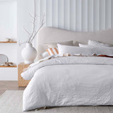 NNEDSZ Elma White Quilt Cover Set Super King