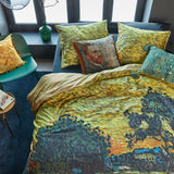 NNEDSZ Van Gogh Evening Twilight Ochre Cotton Sateen Quilt Cover Set King