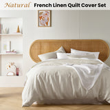 NNEDSZ Vintage Design Homewares Natural French Linen Quilt Cover Set Single