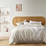 NNEDSZ Vintage Design Homewares Natural French Linen Quilt Cover Set Super King