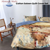 NNEDSZ Bedding House Homage Multi Cotton Sateen Quilt Cover Set Queen