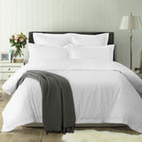 NNEDSZ White Tailored Hotel Deluxe Cotton Quilt Cover Set Queen
