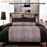 NNEDSZ Big Sleep Leopard Chocolate Quilt Cover Set Single