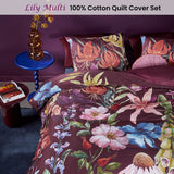 NNEDSZ Bedding House Lily Multi Cotton Floral Quilt Cover Set Queen