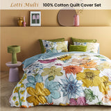 NNEDSZ Bedding House Lotti Multi Cotton Floral Quilt Cover Set King