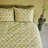 NNEDSZ Bedding House Mae Green Seersucker Cotton Quilt Cover Set Queen