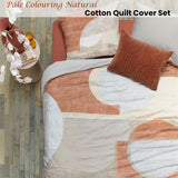 NNEDSZ VTWonen Pale Colouring Natural Cotton Quilt Cover Set Queen