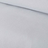 NNEDSZ Silver Waffle Polyester Quilt Cover Set King