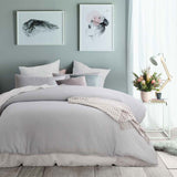 NNEDSZ Silver Waffle Polyester Quilt Cover Set Queen