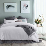 NNEDSZ White Waffle Polyester Quilt Cover Set King