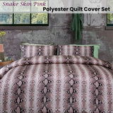 NNEDSZ Big Sleep Snake Skin Pink Quilt Cover Set Single