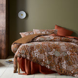 NNEDSZ Accessorize Rainbow Garden Autumn Washed Cotton Quilt Cover Set Queen
