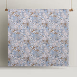 NNEDSZ Accessorize Rainbow Garden Blue Washed Cotton Quilt Cover Set Single