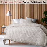 NNEDSZ Vintage Design Homewares Reflections Natural Cotton Quilt Cover Set Queen